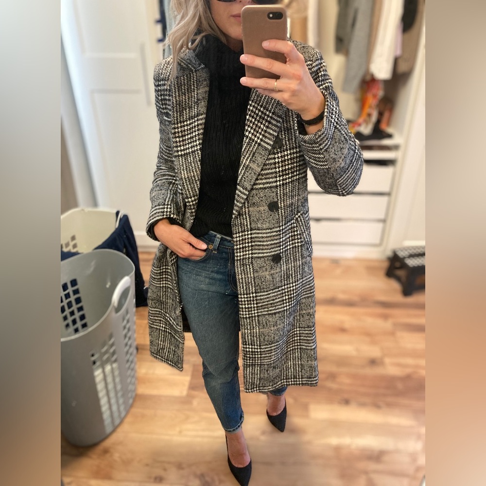 Long plaid coat